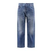 Blauwe Carrot Fit Katoenen Jeans Gucci , Blue , Heren