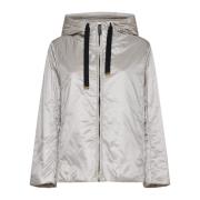 IJs Grijs Gewatteerd Nylon Kort Jack Max Mara , Gray , Dames