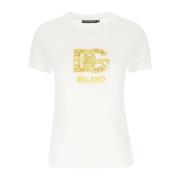 Casual Katoenen T-Shirt voor Mannen Dolce & Gabbana , White , Dames