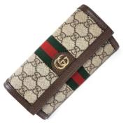 Pre-owned Fabric wallets Gucci Vintage , Beige , Unisex