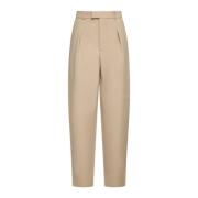 Biscuit-tone Wollen Broek met Riemlussen Wardrobe.nyc , Beige , Dames