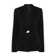 Zwarte Blazer Jasjes The Attico , Black , Dames