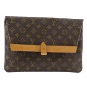 Pre-owned Canvas clutches Louis Vuitton Vintage , Brown , Dames