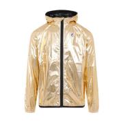 Metallic Waterdichte Jas Aw24 Comme des Garçons Play , Yellow , Dames