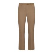 Kameelkleurige Stretch Katoenmix Broek Max Mara , Brown , Dames