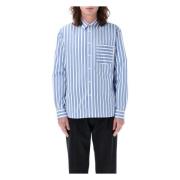 Blauw Wit Gestreept Patch Overhemd JW Anderson , Multicolor , Heren