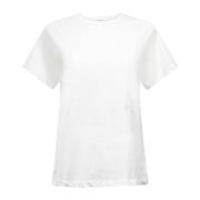 Off-White Crew Neck Flared Sleeve Tee TotêMe , White , Dames