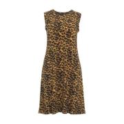 Luipaardprint Swing Jurk Bruin Norma Kamali , Brown , Dames