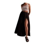 Flowy Zwarte Vakantie Rok Aim'n , Black , Dames