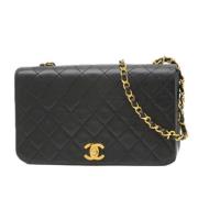 Pre-owned Leather chanel-bags Chanel Vintage , Black , Dames