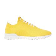 Gele Gebreide Stof Sneakers Kiton , Yellow , Dames