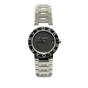 Pre-owned Stainless Steel watches Bvlgari Vintage , Black , Dames