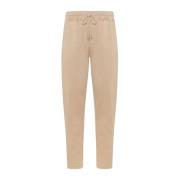 Beige Katoenen Joggers Lichtgewicht Comfortabele Stijl Kiton , Beige ,...