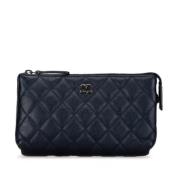 Pre-owned Leather chanel-bags Chanel Vintage , Blue , Dames