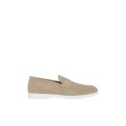 Klassieke kalfsleren penny loafers Kiton , Beige , Heren