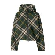 Groene Equestrian Knight Hoodie Jas Burberry , Green , Dames