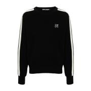 Monogram Crew Neck Sweater Palm Angels , Black , Heren