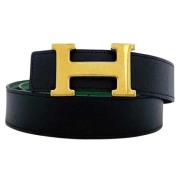 Pre-owned Leather belts Hermès Vintage , Black , Dames