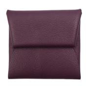 Pre-owned Leather wallets Hermès Vintage , Purple , Dames