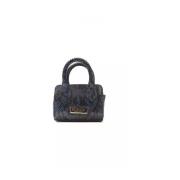 Python Print Mini Tote Elegance Pompei Donatella , Blue , Dames