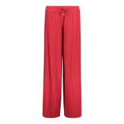 Geplooide hoge taille broek Betty & Co , Red , Dames