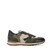 Camouflage Leren Sneakers Bruin Valentino Garavani , Multicolor , Here...