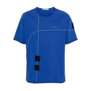 Naad Detail Streetwear T-Shirt A-Cold-Wall , Blue , Heren