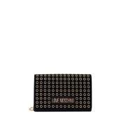 Zwarte Schoudertas Chic Modern Ontwerp Moschino , Black , Dames