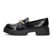 Zwarte Loafers met Gouden Ketting Guess , Black , Dames