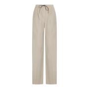 Corduroy Wide Leg Trousers Max Mara , Beige , Dames