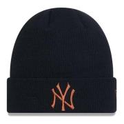 Zwarte Yankees League Cuff Beanie New Era , Black , Unisex