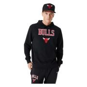 Zwarte Bulls Team Logo Hoodie New Era , Black , Heren