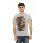 Korte Mouw Ronde Hals T-shirt Trussardi , Gray , Heren