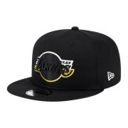 Zwarte Lakers Split Logo Pet New Era , Black , Heren