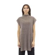 Gezellige Alpaca Turtleneck Sweater met spleten Alpha Studio , Brown ,...