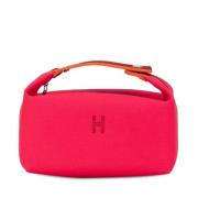 Pre-owned Canvas handbags Hermès Vintage , Pink , Dames