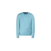 Luxe Sea Island Cotton Sweater Moorer , Blue , Heren