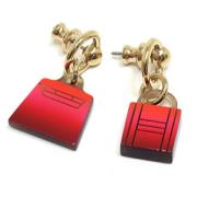 Pre-owned Fabric earrings Hermès Vintage , Red , Dames