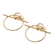 Pre-owned Rose Gold earrings Hermès Vintage , Yellow , Dames