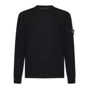 Zwarte Truien voor Mannen Stone Island , Black , Heren