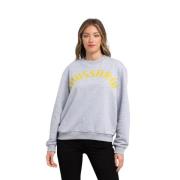 Oversized Sweatshirt van Katoenmix met Ronde Halslijn Trussardi , Gray...