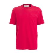 Rood T-shirt met Borstzak Golden Goose , Red , Heren