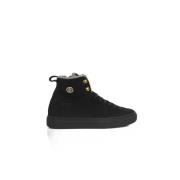 Hoge Top Rubberen Zool Sneakers Cerruti 1881 , Black , Dames