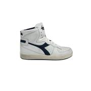 Vintage Wit Leren Basketbalsneaker Diadora , White , Heren