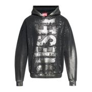 Hoodie S-Boxt-Hood-Q6 Diesel , Black , Heren