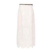 Bloemen Jacquard Hoge Taille Rok Zimmermann , Beige , Dames