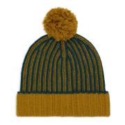 Groene Wol Kasjmier Beanie Visser Rib Gallo , Multicolor , Unisex