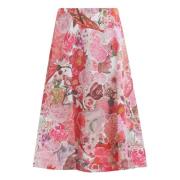 Poplin circle skirt with requiem print Marni , Multicolor , Dames