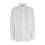 Stijlvolle Neck Shirt Collectie Barba , White , Heren