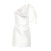 Witte One-Shoulder Jurk met Oversize Strik Solace London , White , Dam...